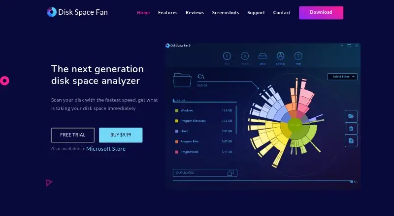 The Disk Space Fan homepage