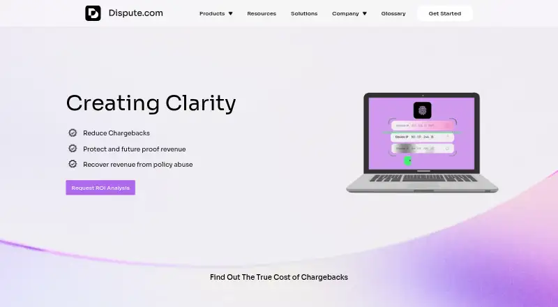 Dispute.com's website