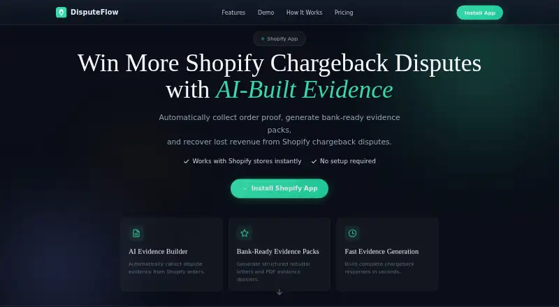 DisputeFlow's website