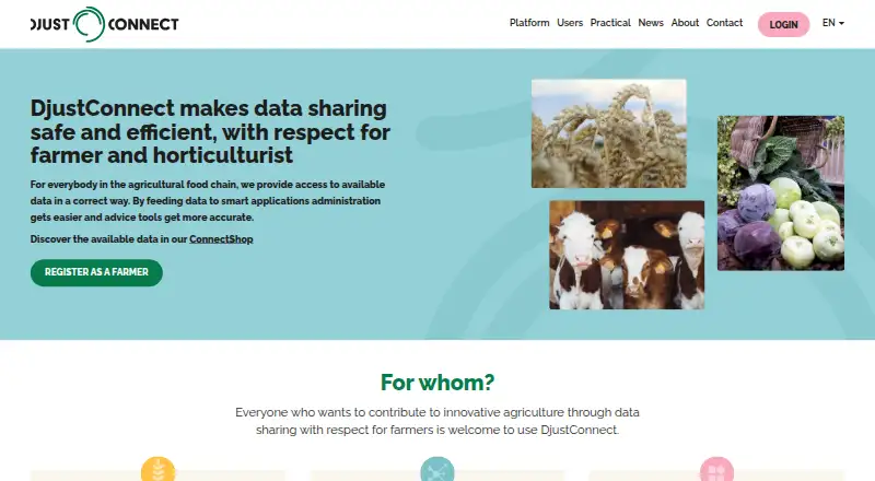 DjustConnect's website