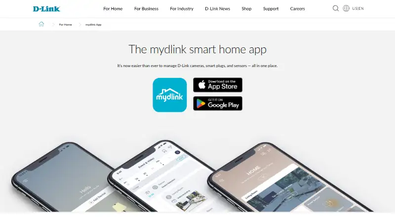 mydlink's website