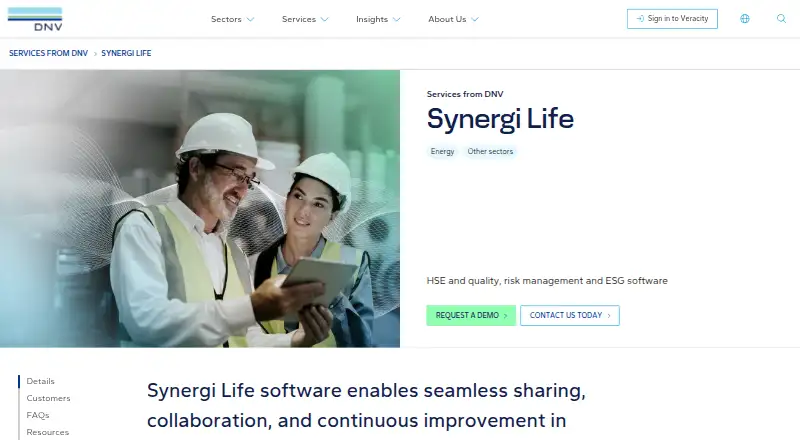 Synergi Life's website