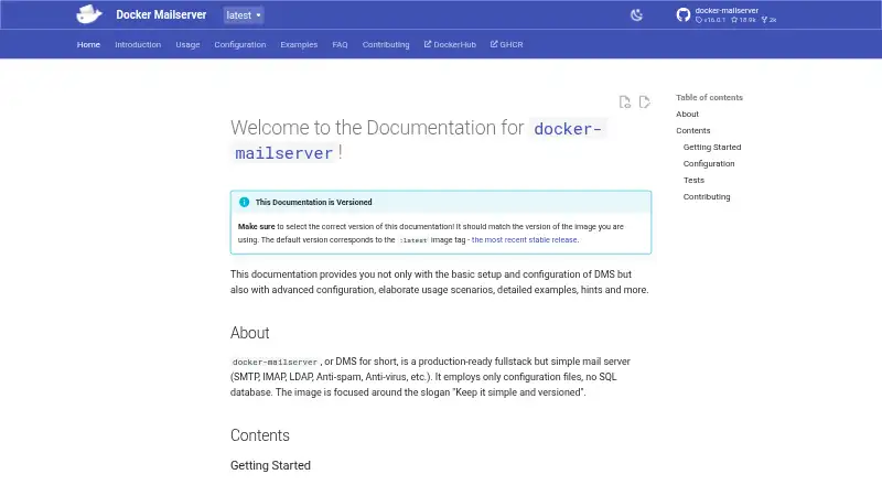 Docker Mailserver's website