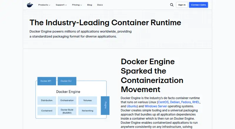 Docker Engine's website