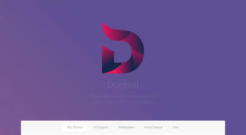 The Docksal homepage