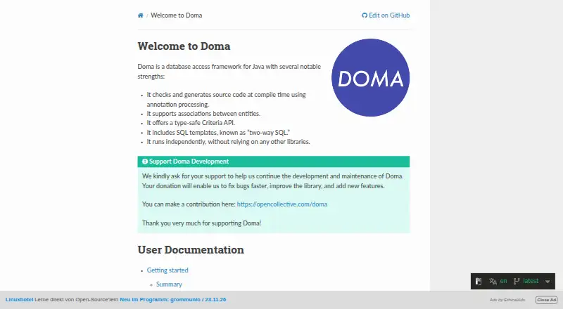 Doma's website