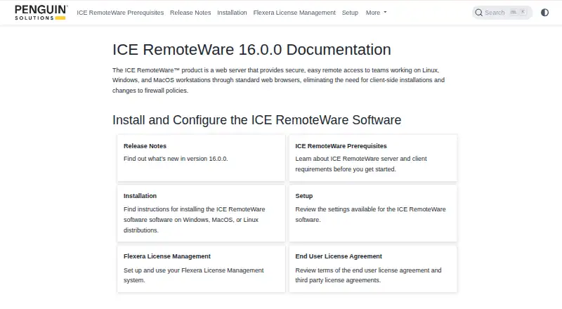 ICE RemoteWare's website