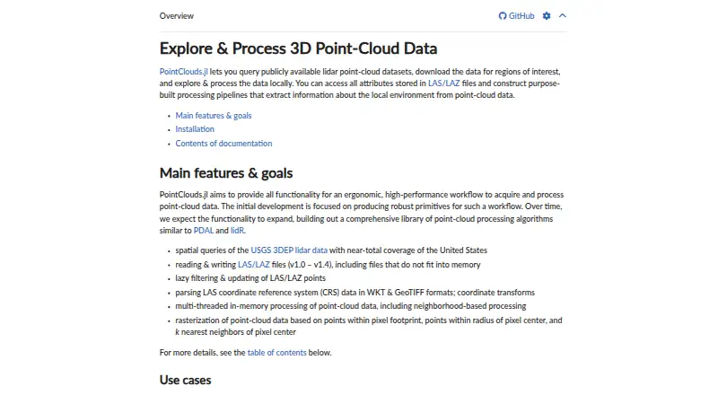 PointClouds.jl's website