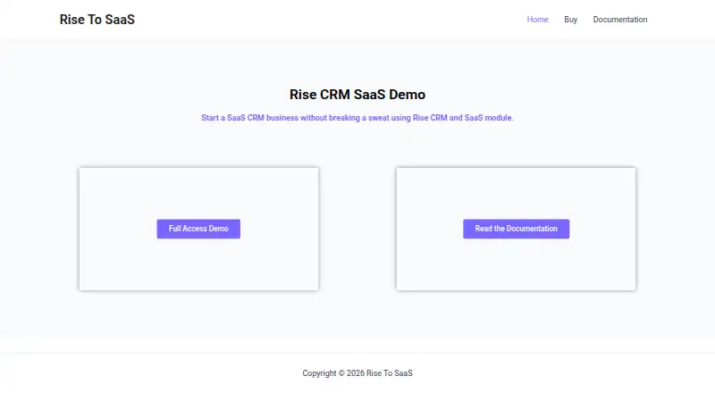 The Rise To SaaS homepage