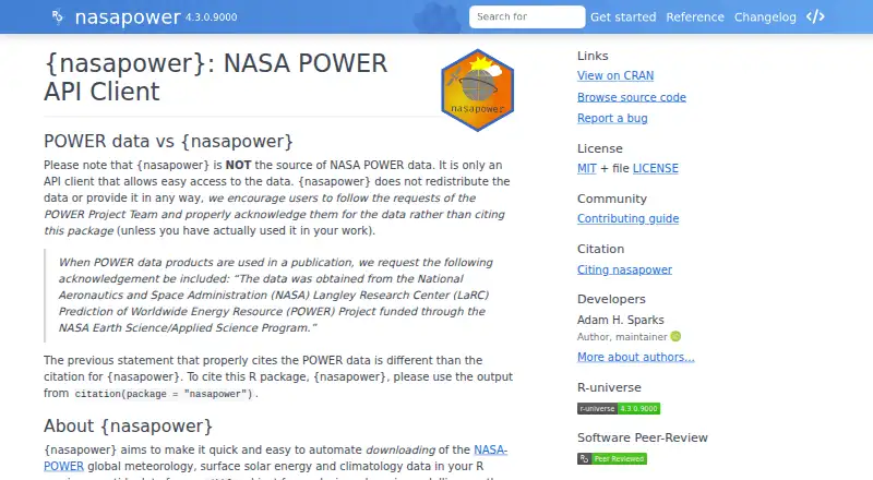 nasapower's website
