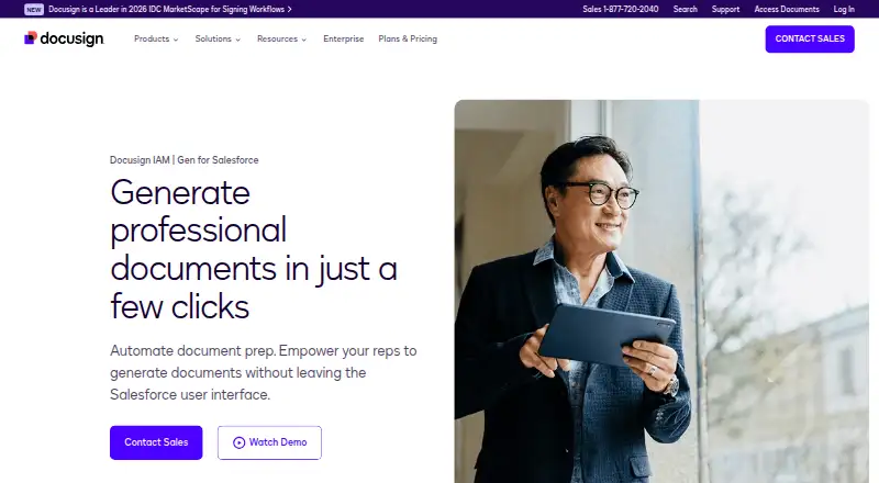 DocuSign Gen's website