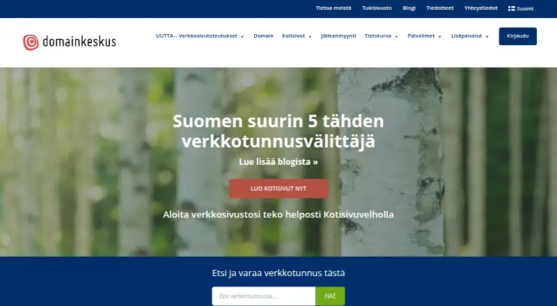 Domainkeskus's website