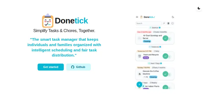 Donetick's website