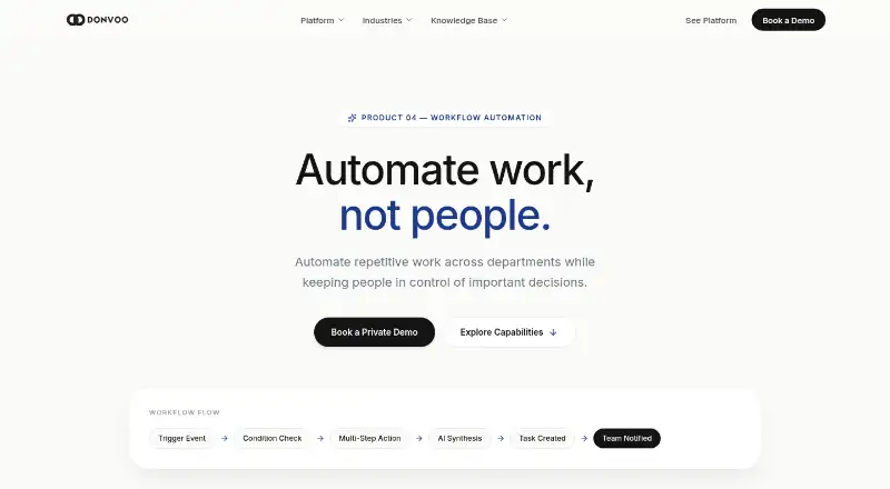 Donvoo Automation's website
