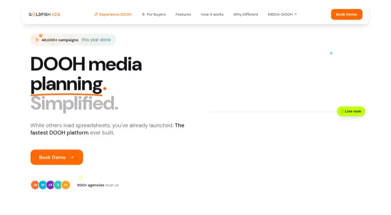 Goldfish Ads's website