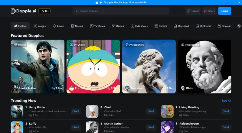 Dopple.AI's website