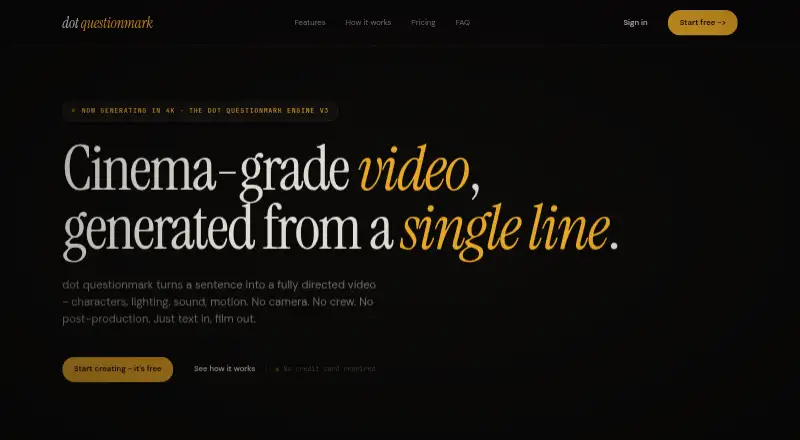 The dot questionmark homepage