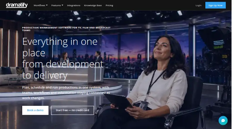 The Dramatify homepage