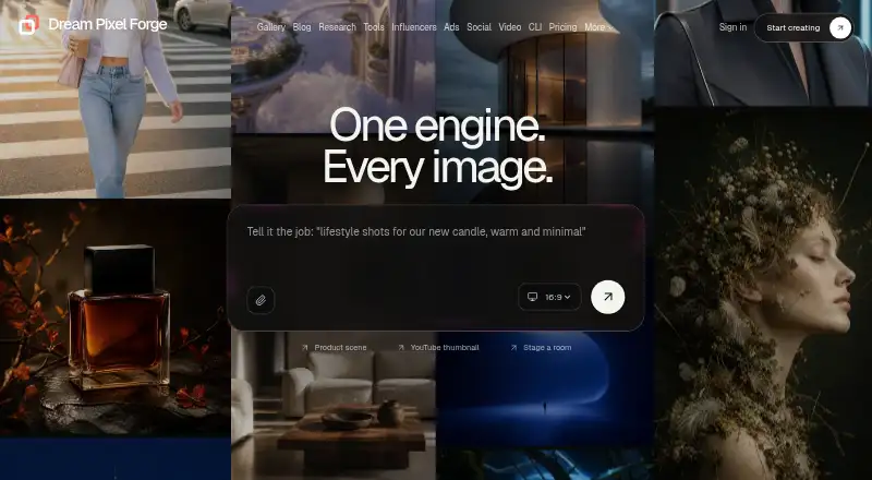 The Dream Pixel Forge homepage