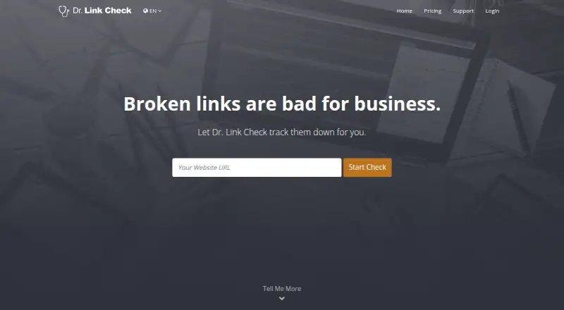 The Dr. Link Check homepage