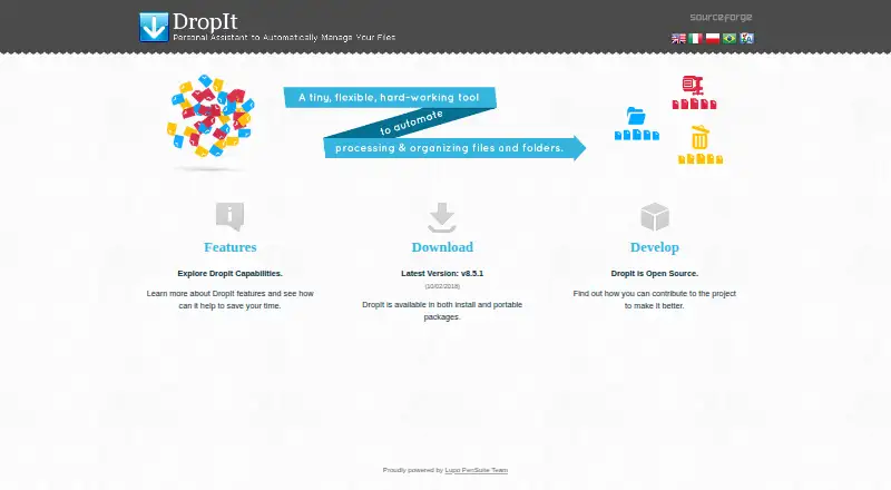 The DropIt homepage