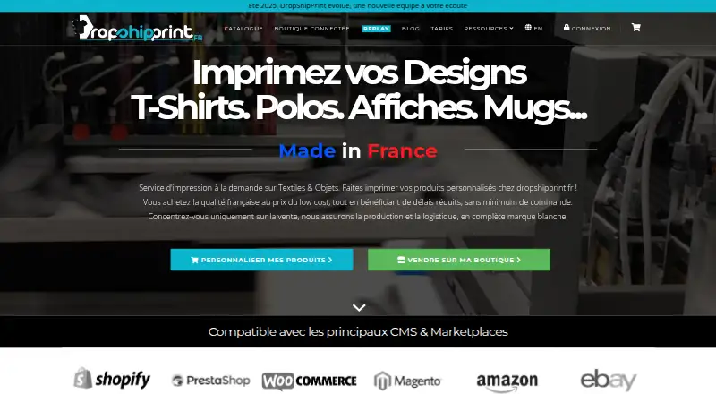 DropShipPrint's website