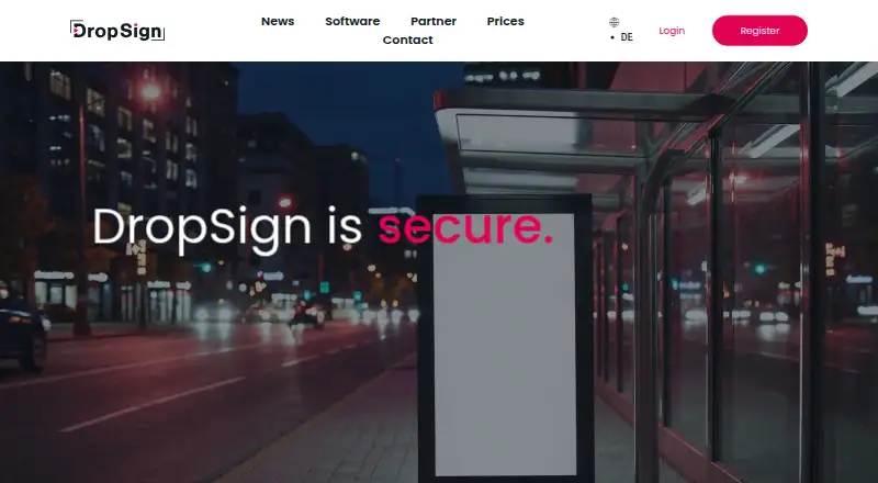 DropSign's website