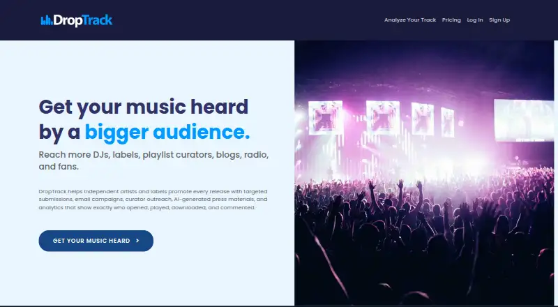 DropTrack's website