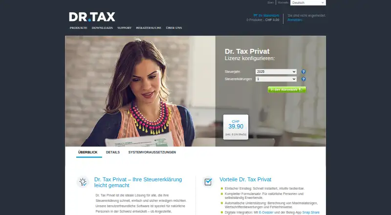 The Dr. Tax Privat homepage