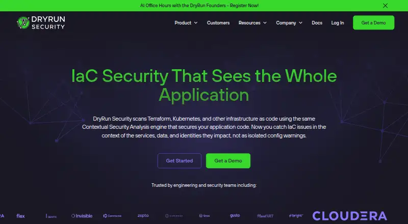 DryRun Security IaC Security's website