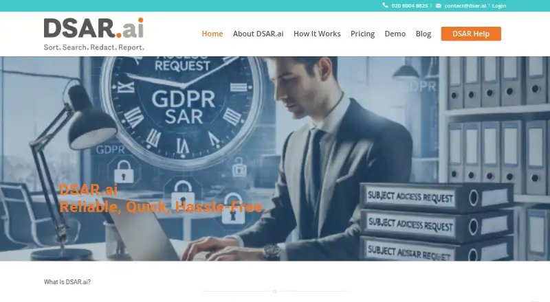 DSAR.ai's website