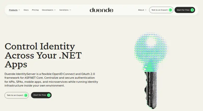 Duende IdentityServer's website