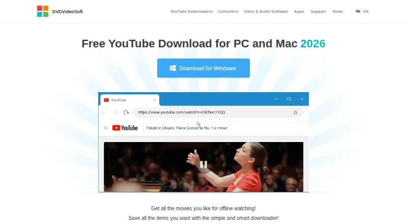 Free YouTube Download's website