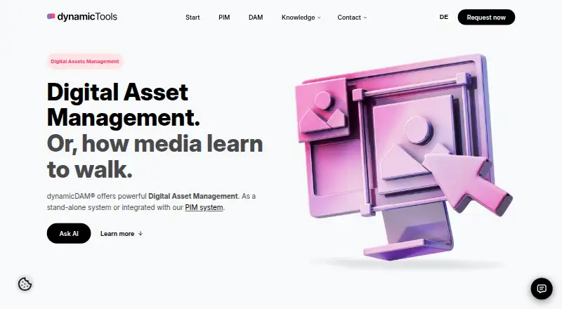 The dynamicDAM homepage