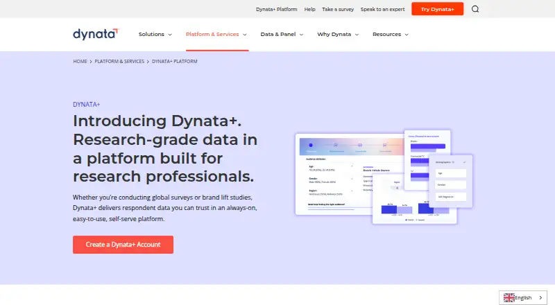 Dynata+'s website