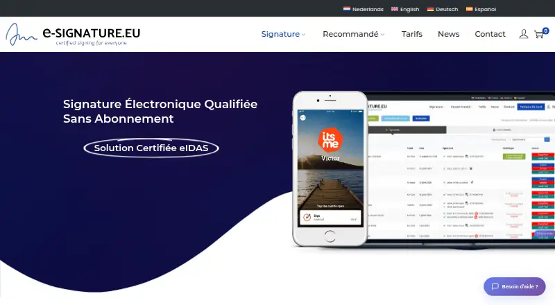 e-Signature.eu's website
