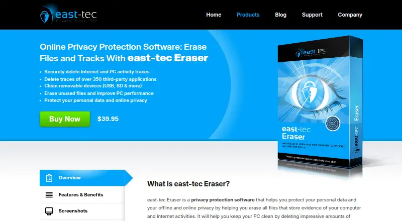 east-tec Eraser's website
