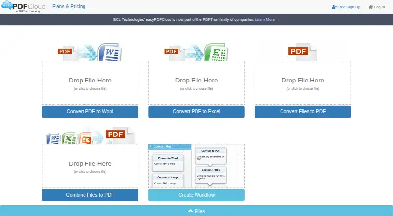 The easyPDF Cloud API homepage