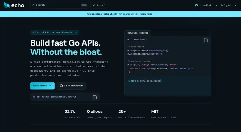 Echo's website