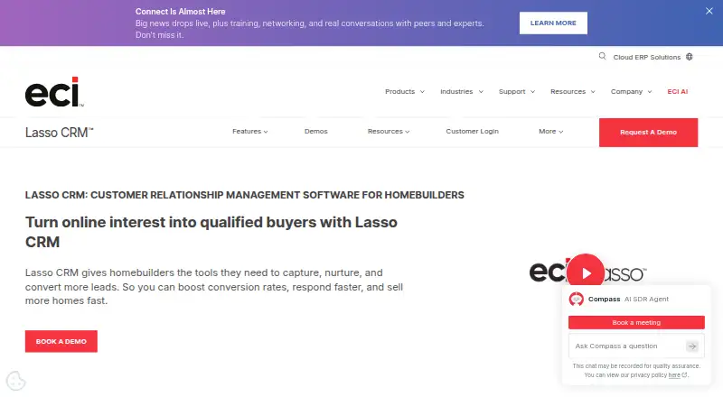 Lasso CRM's website