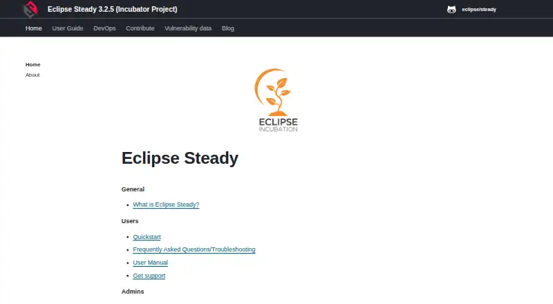 The Eclipse Steady homepage