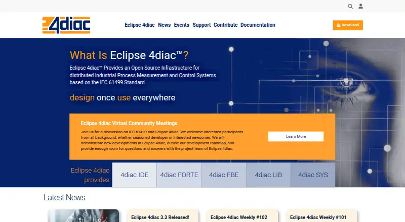 Eclipse 4diac's website