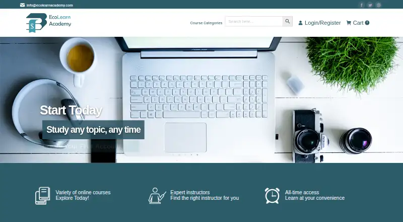 EcoLearn Academy's website