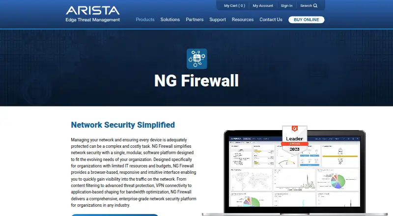 Untangle NG Firewall's website