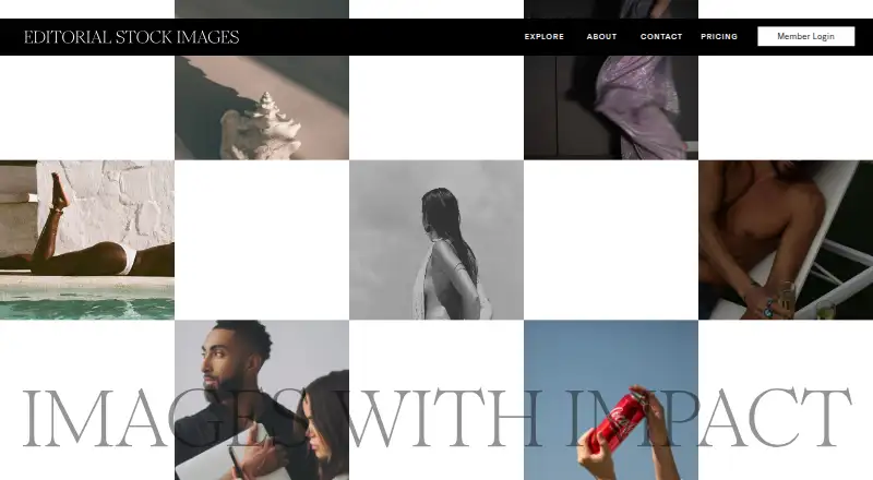 The Editorial Stock Images homepage