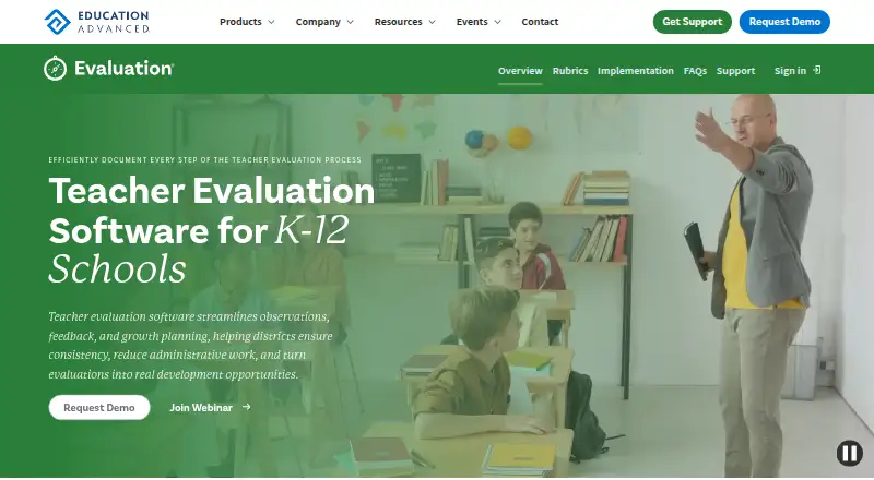 Education Advanced Evaluation's website
