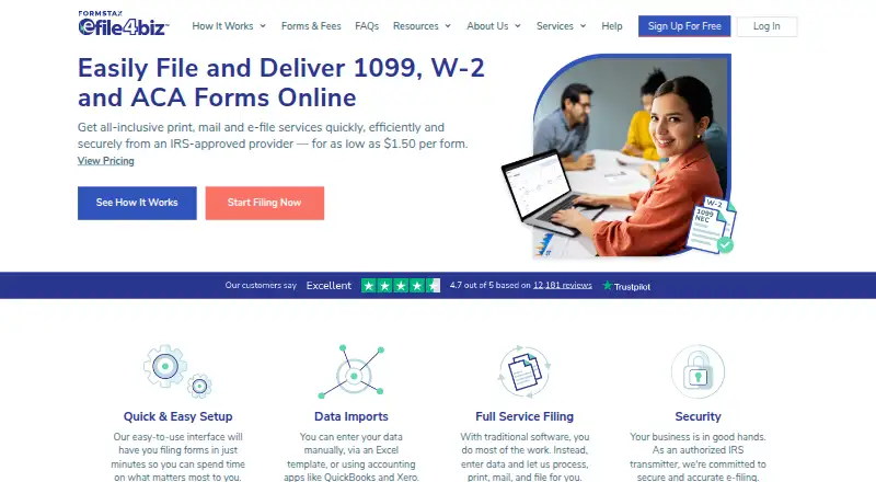 The efile4Biz homepage