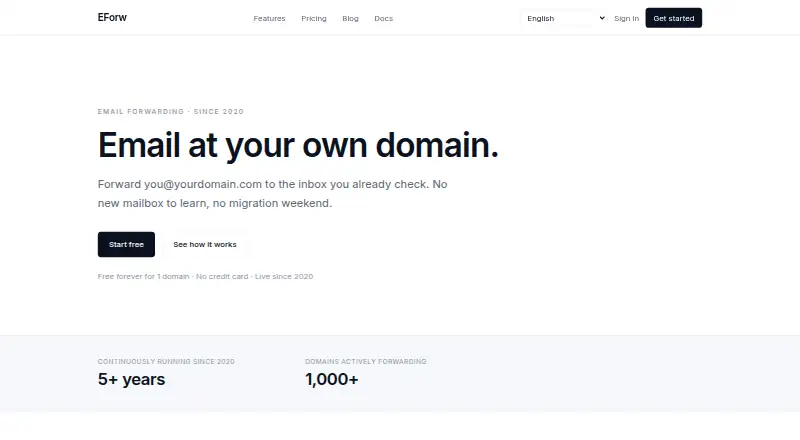 EForw's website