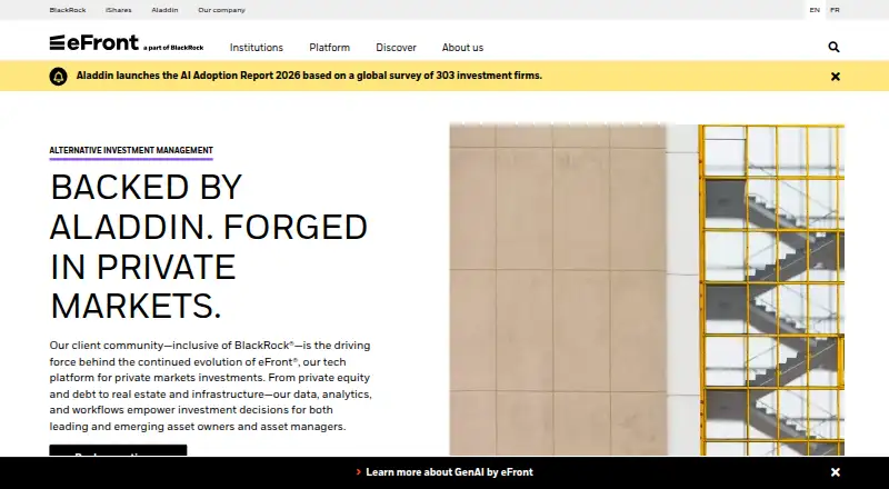 eFront Invest's website