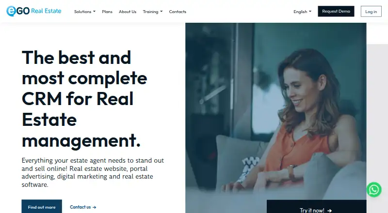 The eGO Real Estate homepage